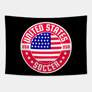 United States Flag Soccer Tapestry