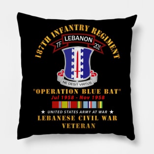 187th Infantry Regiment - TF 201 - Lebanon Civil  War w AFEM SVC Pillow
