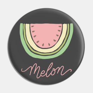 Melon Summer Fruit Watermelon Slice Minimalist Abstract Pin