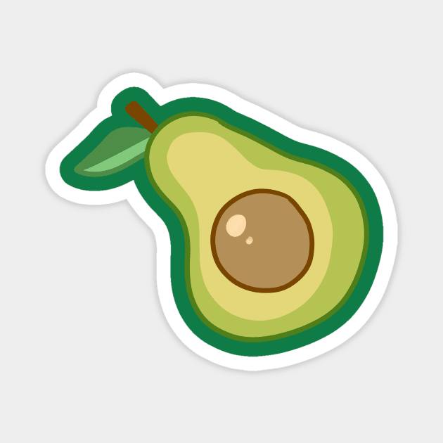 Avocado Half Magnet by saradaboru