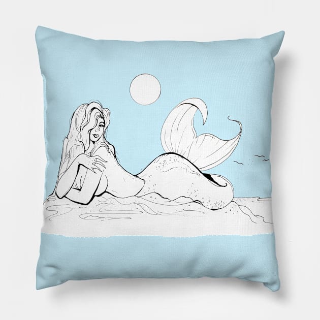 Mermaid Pillow by Perryology101