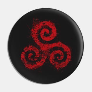 Teen Triskelion Red Ink Pin