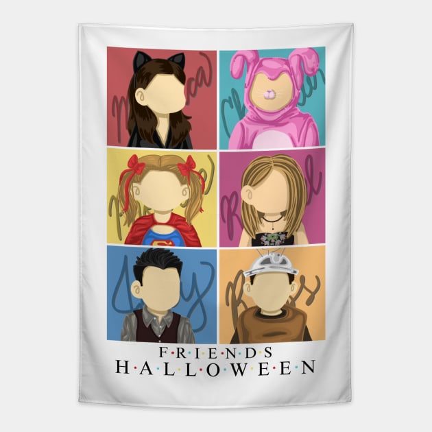 FRIENDS HALLOWEEN POLAROID Tapestry by ulricartistic