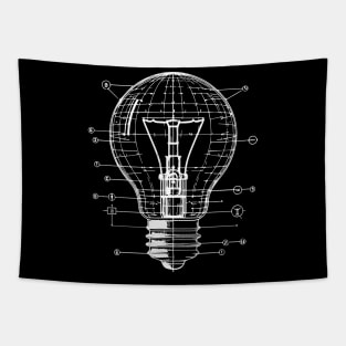 bulb blueprint Tapestry