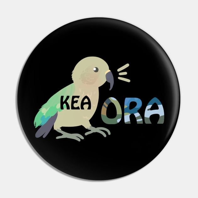 Kea Ora Kea Kia Ora New Zealand Bird Greeting Maori Pun Pin by yellowpomelo