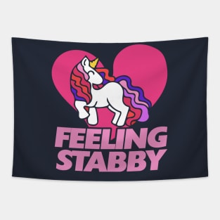 Feeling stabby Unicorn Tapestry