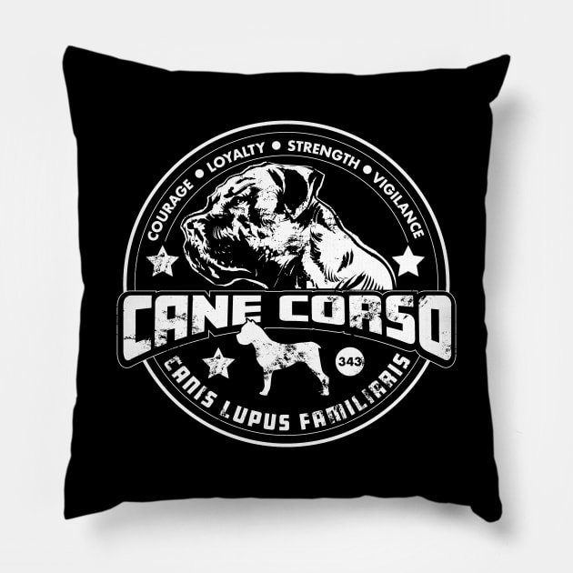 Cane Corso Pillow by Black Tee Inc