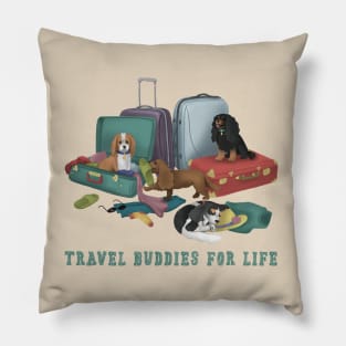 Cavalier King Charles Spaniel Travel Design Pillow