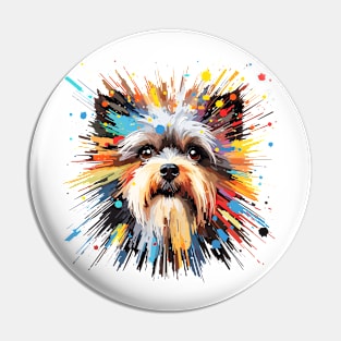 Yorkshire Terrier Dog Pet World Animal Lover Furry Friend Abstract Pin