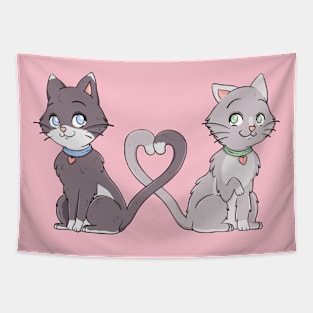 Cat Couple lover Tapestry