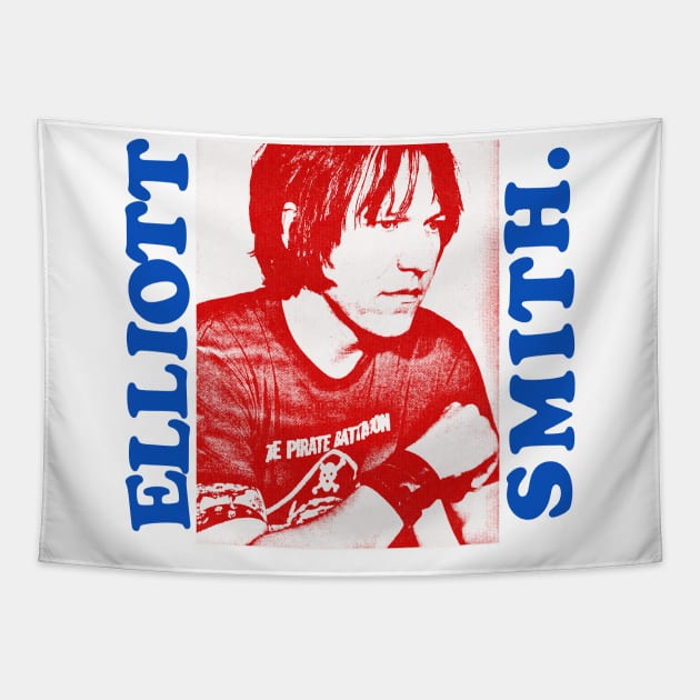 Elliott Smith //// Retro Styled Fan Art Design Tapestry by DankFutura