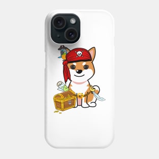 Cute orange dog is a pirate Phone Case