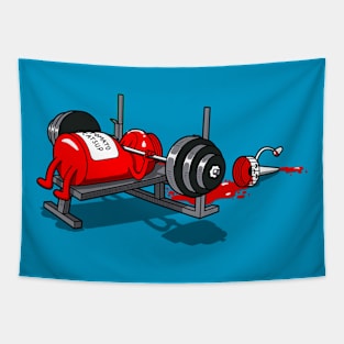 Funny Cute Gym Kawaii Food Workout Training Catsup Cartoon Tapestry