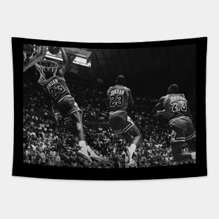 BASKETBALLART -JORDAN BLACK WHITE 13 Tapestry