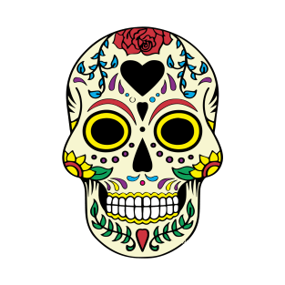 Skull dia de los muertos halloween T-Shirt