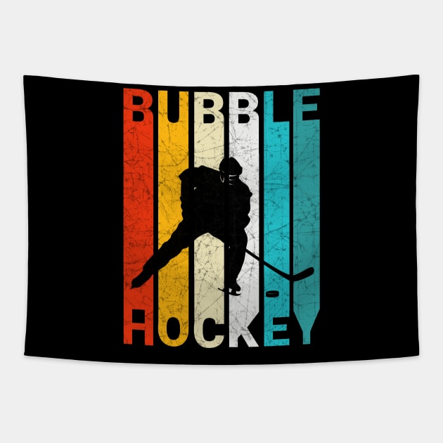 Bubble Hockey Legend Vintage Retro Distressed Tapestry by heidiki.png