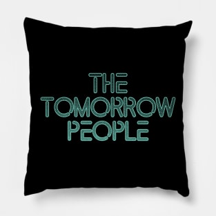 The Tomorrow People (blue logo for dark backgrounds) Pillow