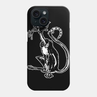 Black and White Demon Cat Phone Case