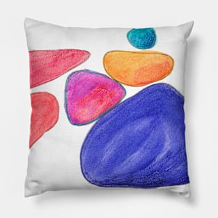 blue rock abstract Pillow