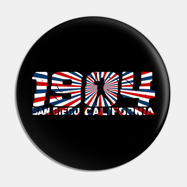 San Diego California-Retro Vintage Pin by ShionTji