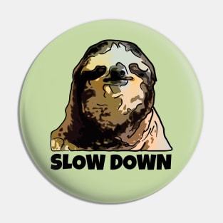 Slow Down Sloth Pin