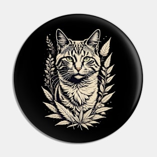 Vintage Cat Art Pin