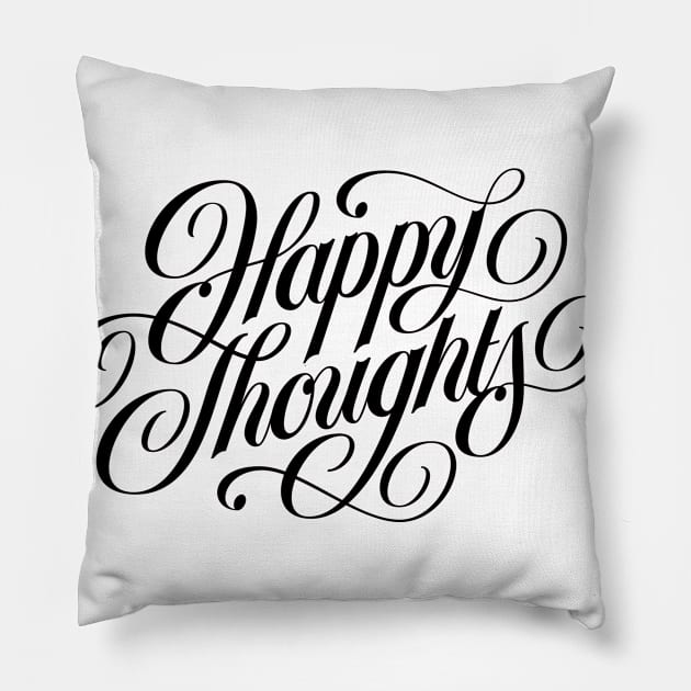 Happy Thoughts Pillow by bjornberglund