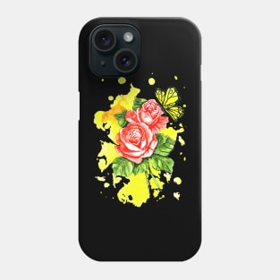 Butterfly And Rose Phone Case