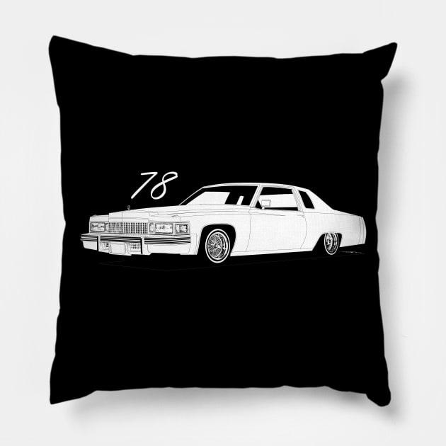 78 Cadillac Pillow by ThornyroseShop