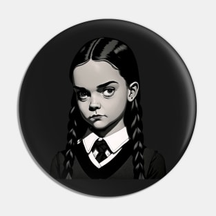 ADDAMS Family, Wednesday-inspired design, Pin