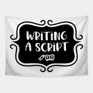 Writing a Script - Vintage Typography Tapestry