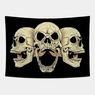 Skulls Scream Tapestry