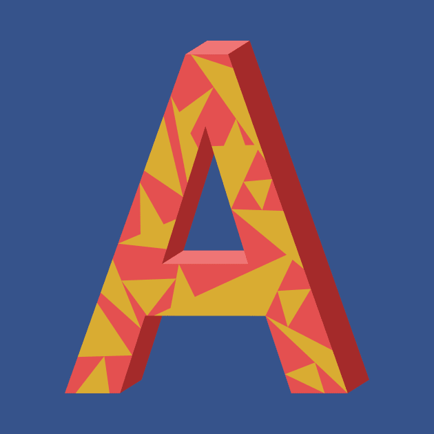 Letter A 3D Design by PatrioTEEism