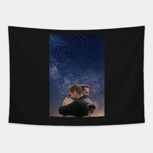 sam and dean last hug scene in heaven with stars supernatural finale Tapestry