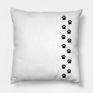 Tiny Paw Prints - black Pillow