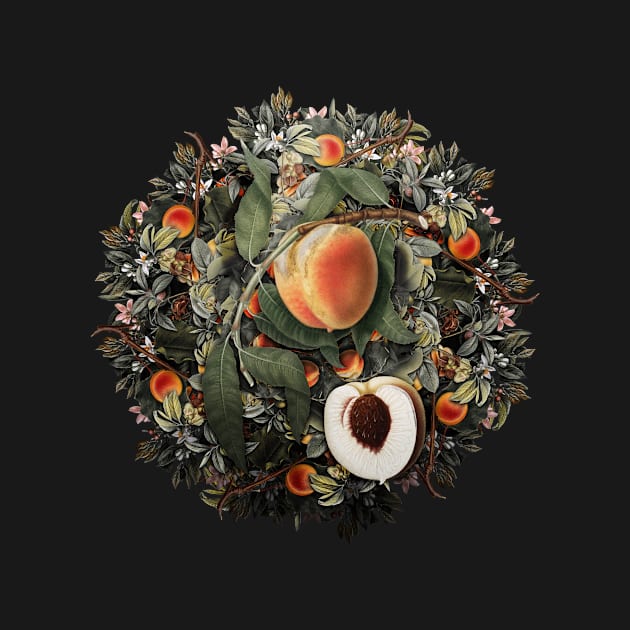 Vintage Peach Fruit Wreath by Holy Rock Design