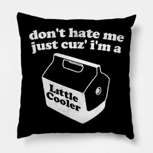 Don't Hate Me Just Because I'm a Little cooler Tee, Unisex Funny Saying Tee, Sarcastic Red Cooler T-shirt, Adult Humorous Quote Shirt Pillow