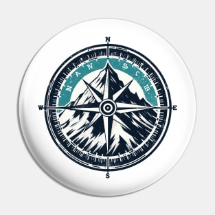 Compass Art Pin