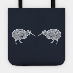 Kiwi Birds in Love - cute kiwi design - dark colors Tote