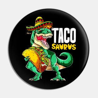 Tacosaurus Shirt Taco Cinco de Mayo Kids Boys Dinosaur Pin