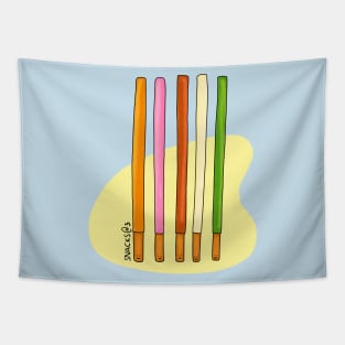 Colorful chocolate-coated biscuit sticks Tapestry