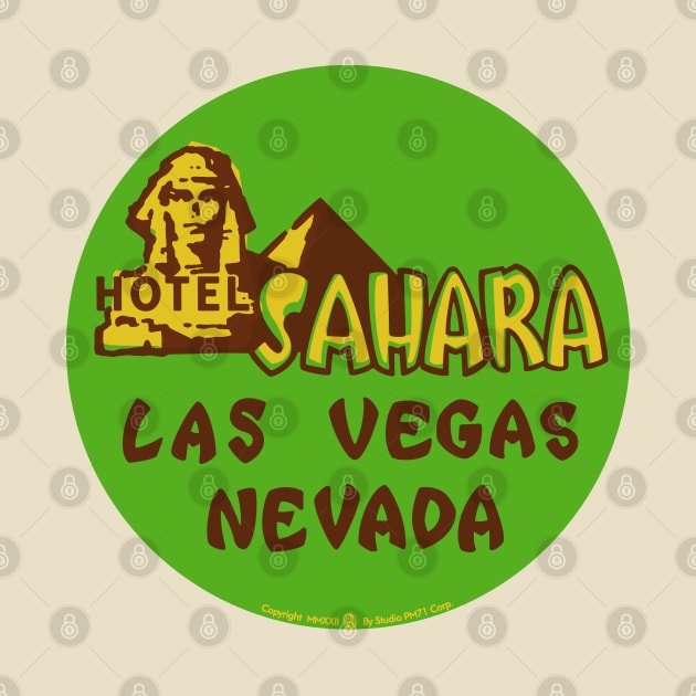 Las Vegas Sahara Hotel and Casino Vintage by StudioPM71