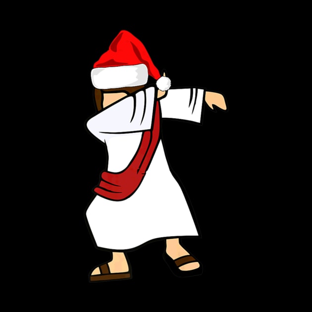 Christmas Dabbing Santa Jesus Christ by Melaine GoddessArt