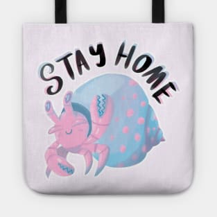 Stay Home Little Hermit Crab in Digital Tote