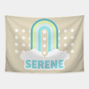 Rainbow Dream Pale Blue Serene Tapestry