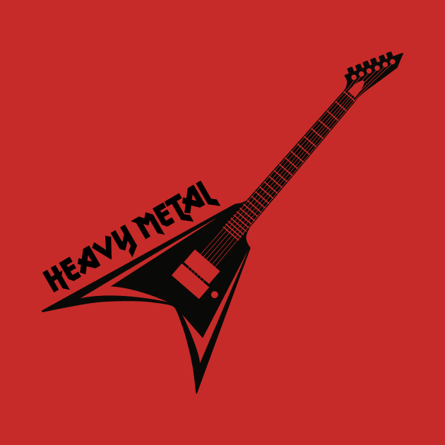 Heavy metal music electric guitar art by Drumsartco