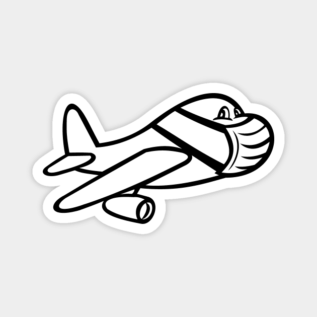 Ilustration Airplane Magnet by Shop Ovov