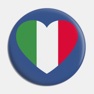 I Love Italy // Heart-Shaped Italian Flag Pin