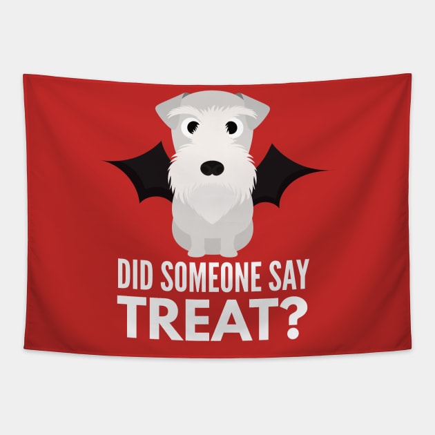 Sealyham Terrier Halloween Trick or Treat Tapestry by DoggyStyles