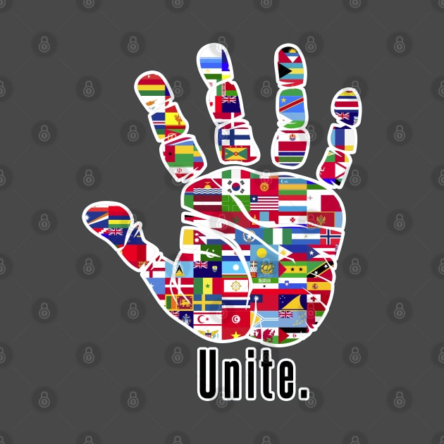 Unite. World peace advocacy. The world should unite together as one. by kamdesigns